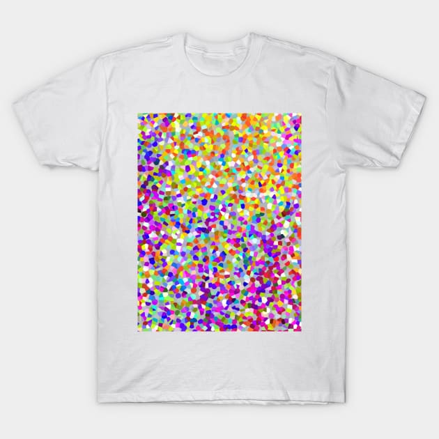 Purple and Coral Shapes Abstract Art Pattern T-Shirt by Abstractdesigns